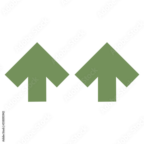 double up green arrows icon