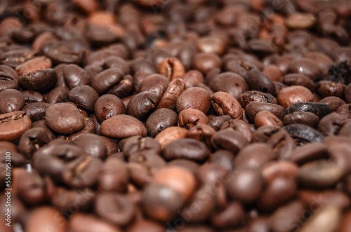 coffee beans close up