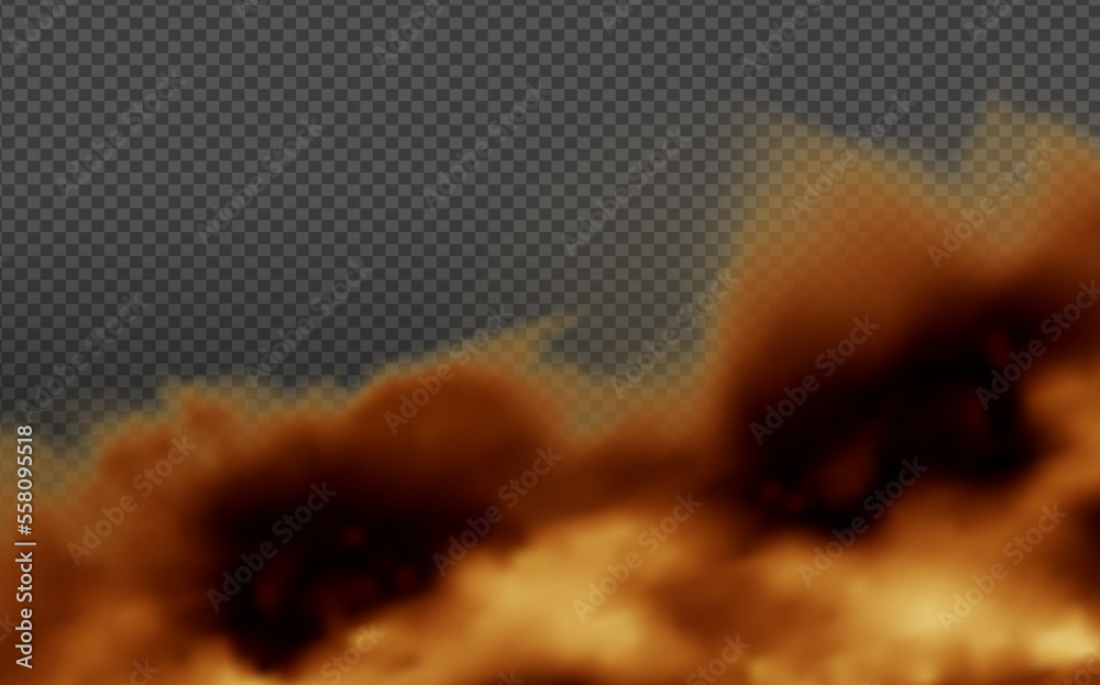 Realistic vector isolated on transparent background. Dust cloud with ...