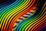 a multicolored abstract background with a wavy design in the center of the image and a black background to the left of the image with a white border at the top of the image.