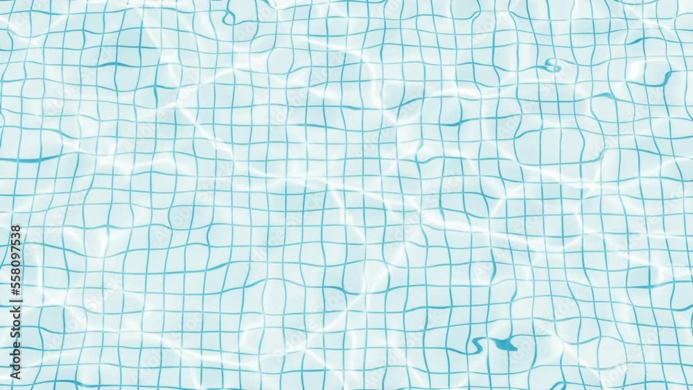 Loop animation of water surface with caustic phenomenon, 3d rendering.