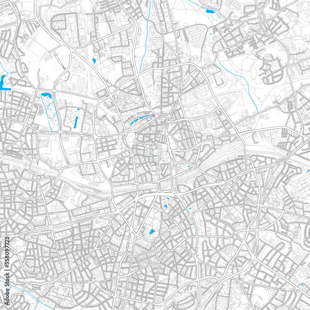 Essen, Germany high resolution vector map