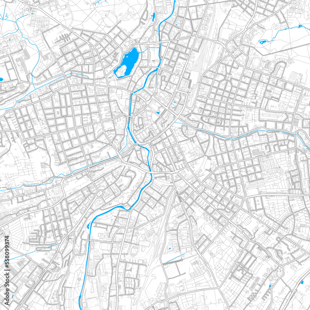 Chemnitz, Germany high resolution vector map