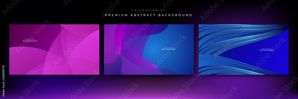 Set of abstract colorful background. Design template for business presentation background.