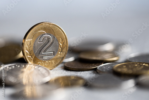 2 złote,  moneta dwa złote, bilon PLN photo