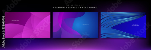 Set of abstract colorful background. Design template for business presentation background. © TitikBak