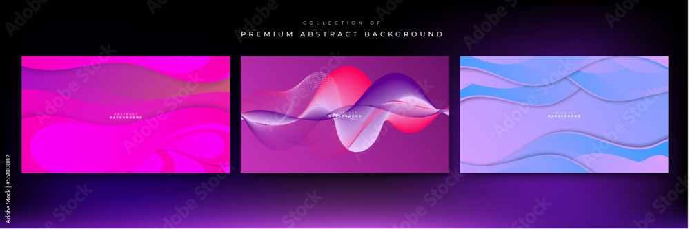 Set of abstract colorful background. Design template for business presentation background.