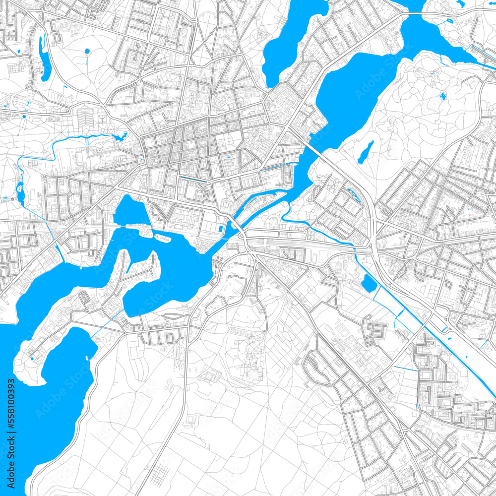 Fototapeta premium Potsdam, Germany high resolution vector map
