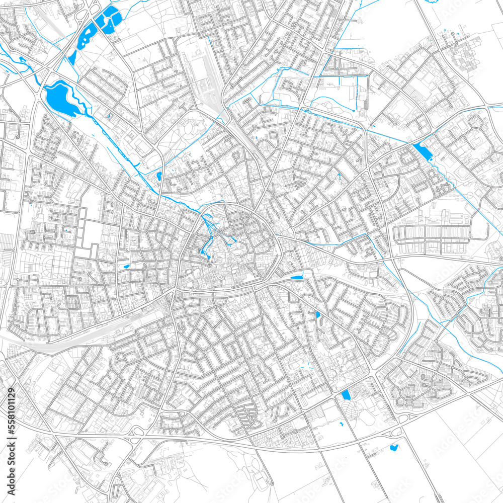 Paderborn, Germany high resolution vector map Paderborn, Germany high resolution vector map