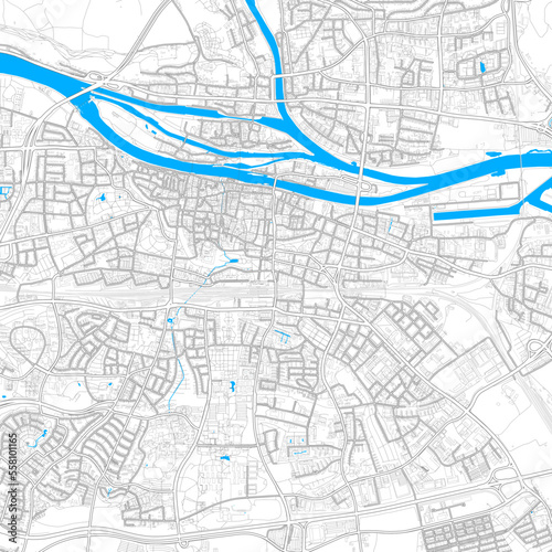 Regensburg, Germany high resolution vector map