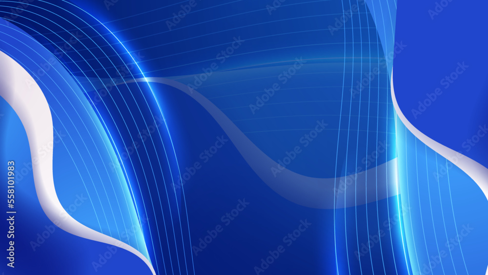 3d render, abstract minimal neon background with glowing wavy line ...