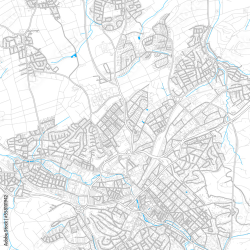 Reutlingen, Germany high resolution vector map