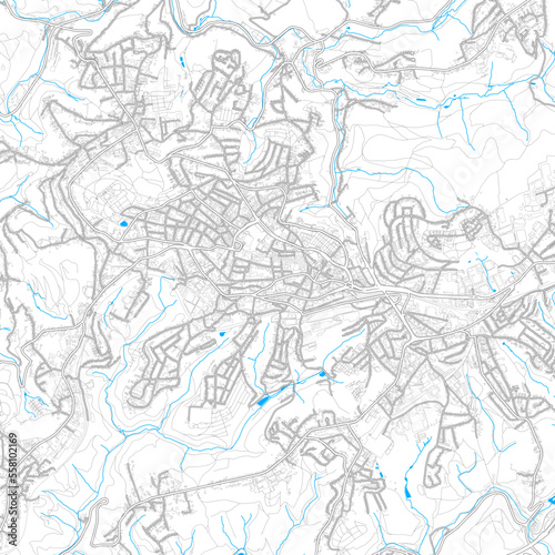 Remscheid, Germany high resolution vector map