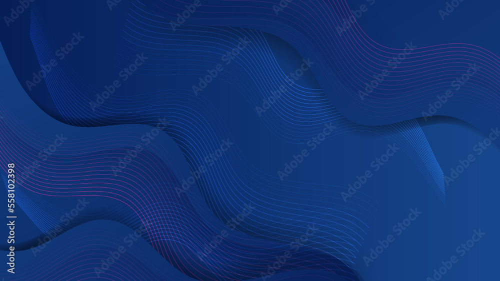 3d modern wave curve abstract presentation background. Luxury paper cut background. Abstract decoration, golden pattern, halftone gradients, 3d Vector illustration. Dark blue background 3d modern wave curve abstract presentation background. Luxury paper cut background. Abstract decoration, golden pattern, halftone gradients, 3d Vector illustration. Dark blue background