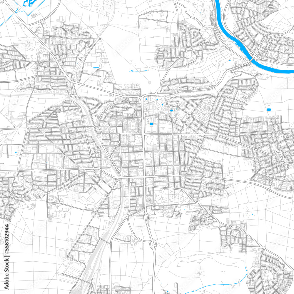 Ludwigsburg, Germany high resolution vector map