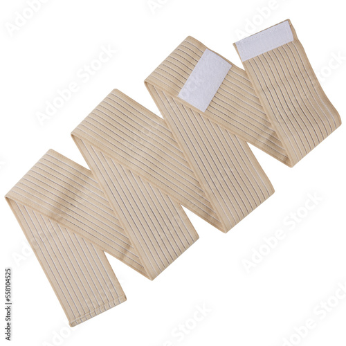 sports elastic bandage for fixing and supporting joints and tendons, on a white background