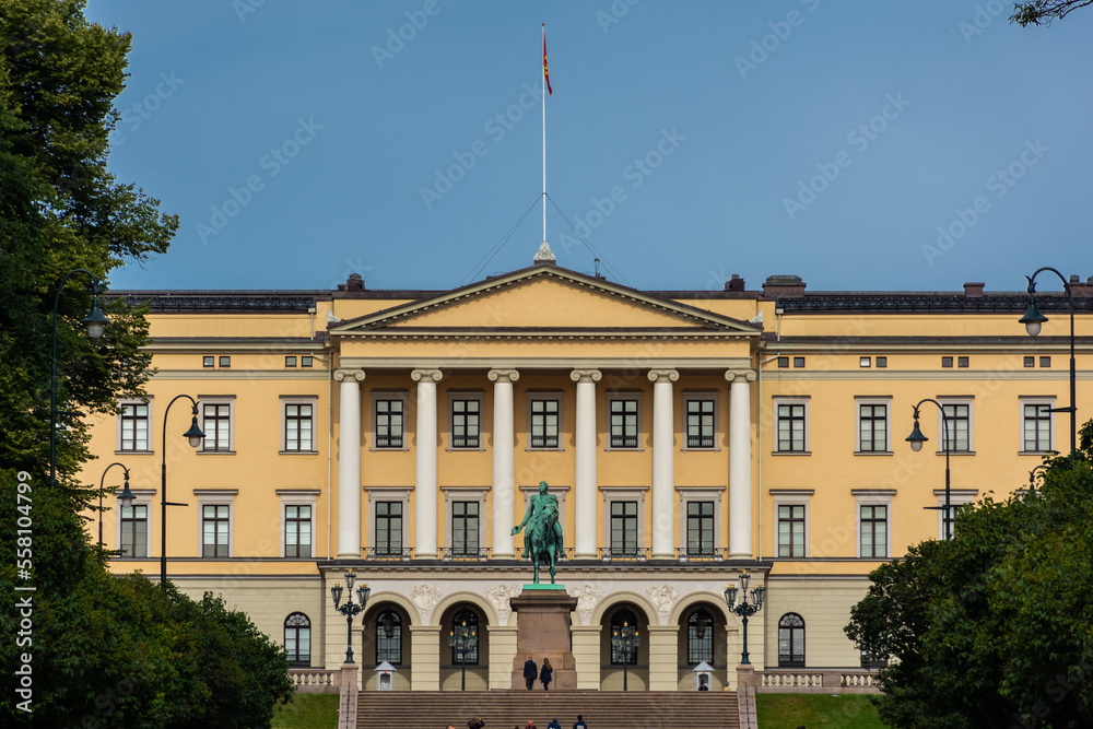View of the Norwegian Parliament in Oslo