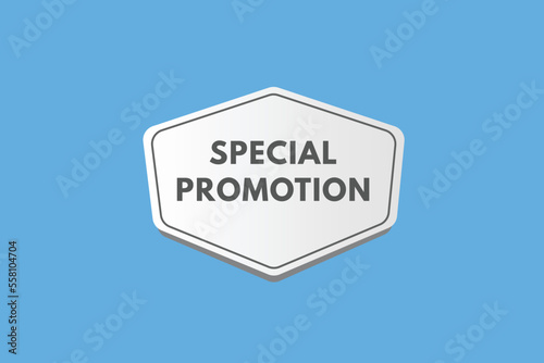 special promotion text Button. special promotion Sign Icon Label Sticker Web Buttons