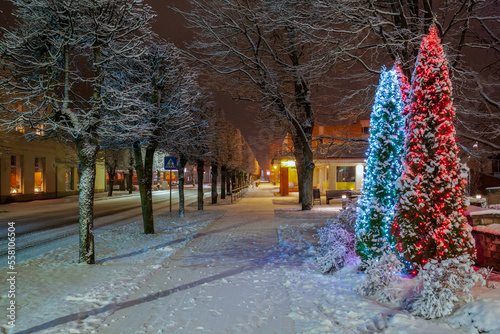 winter in the city Valka on the Riga Str. photo