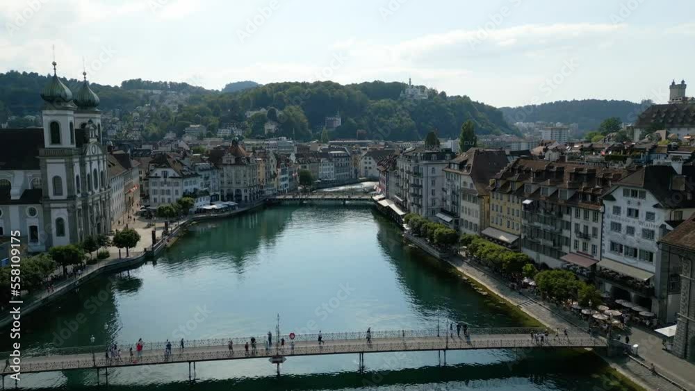 City of Lucerne in Switzerland from above - aerial view - travel photography City of Lucerne in Switzerland from above - aerial view - travel photography