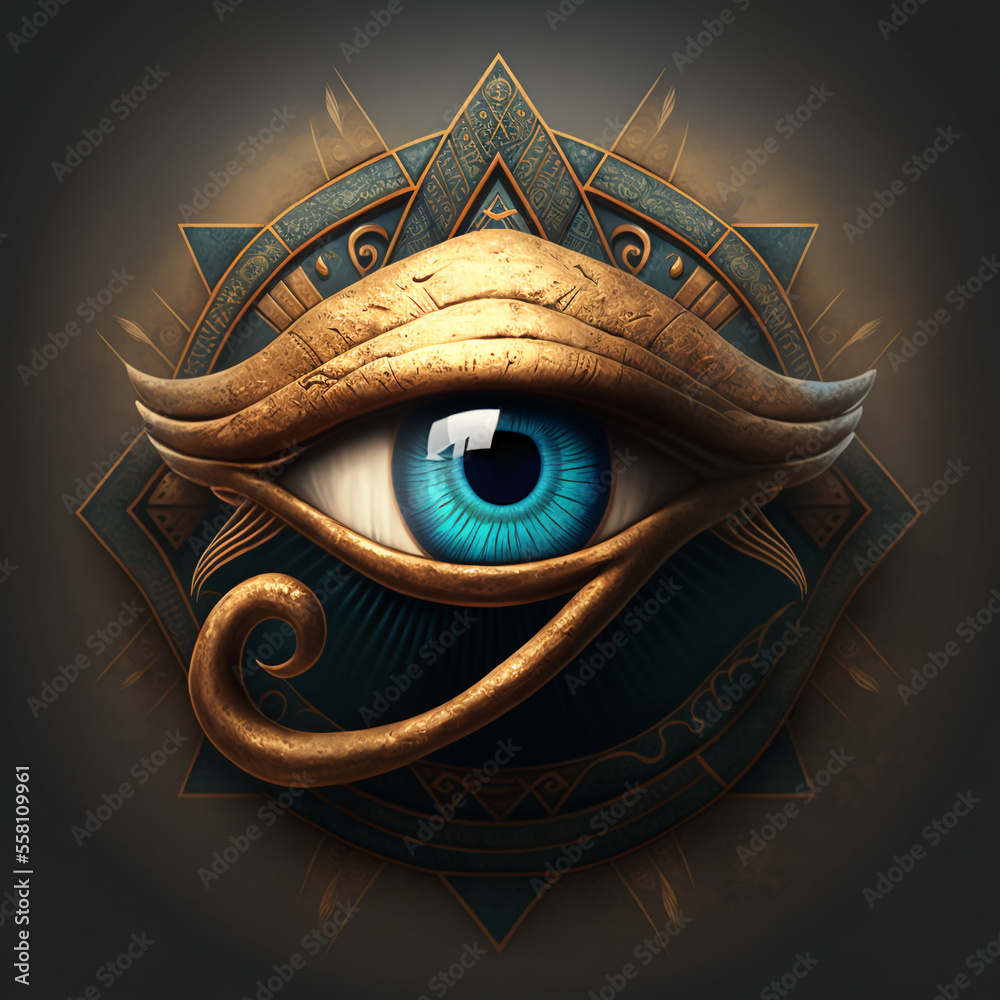 Eye Of Horus Ancient Egyptian Symbol Of Magic Healer Protector And Purifier Generative Ai
