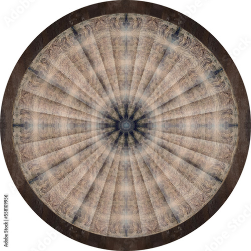 round stone circle, abstract centered lines circles grey brown round panel