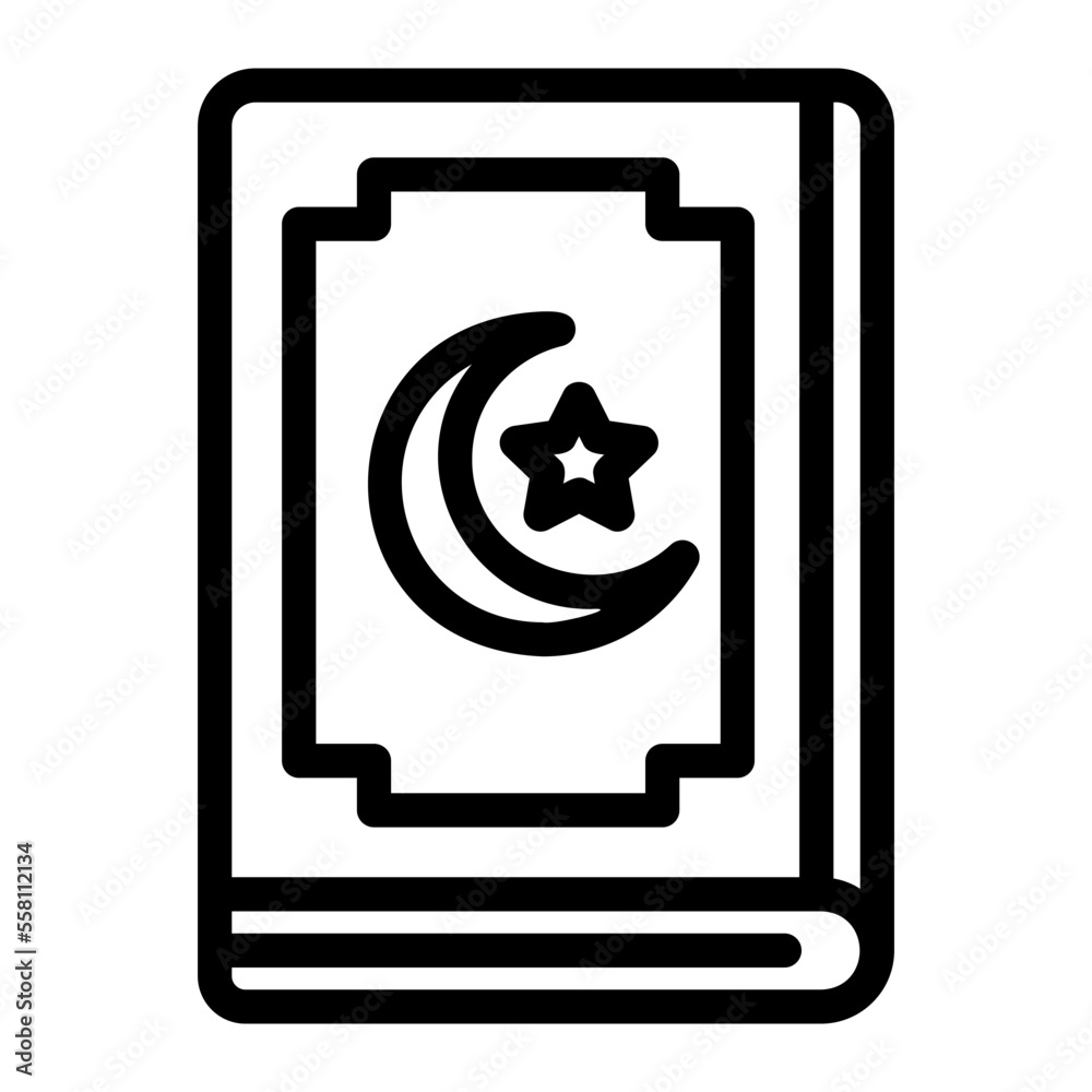 quran line icon