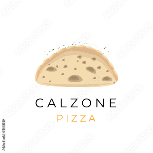 Delicious Pizza Calzone Vector Illustration