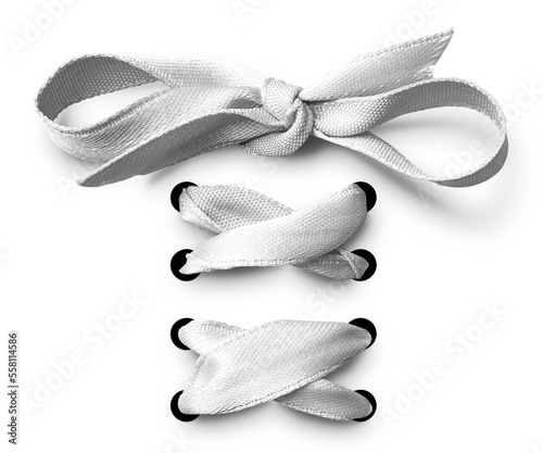 Satin Shoe Lace with Transparent Background