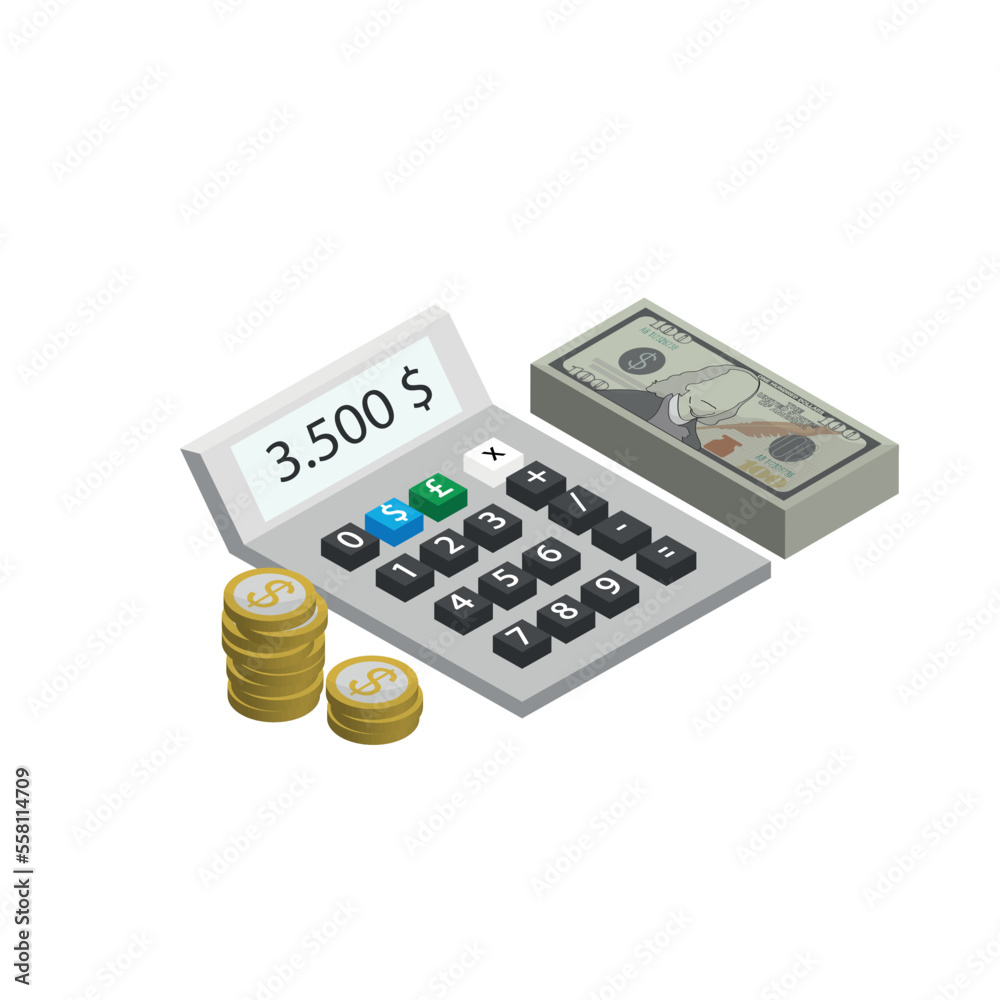 Tax Calculator Flat Design Vector.
Tax Calculator Flat Design Vector.