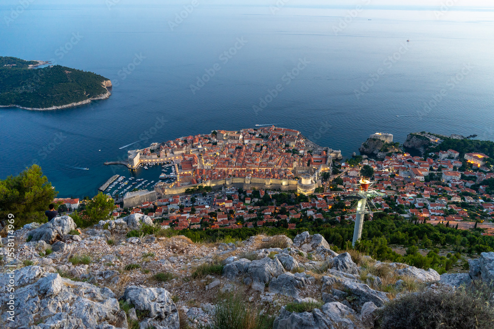 Night view of Dubrovnik from Dubrava Observation Point