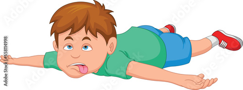 tired boy cartoon