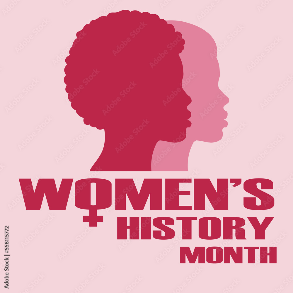 Women's History Month celebration banner.