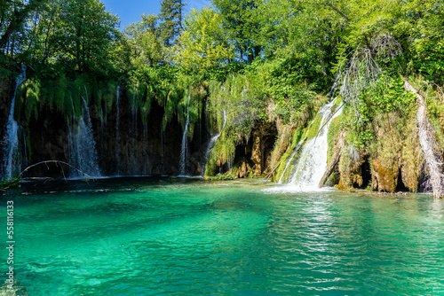 Plitvice National Park  where the beautiful natural environment is well preserved