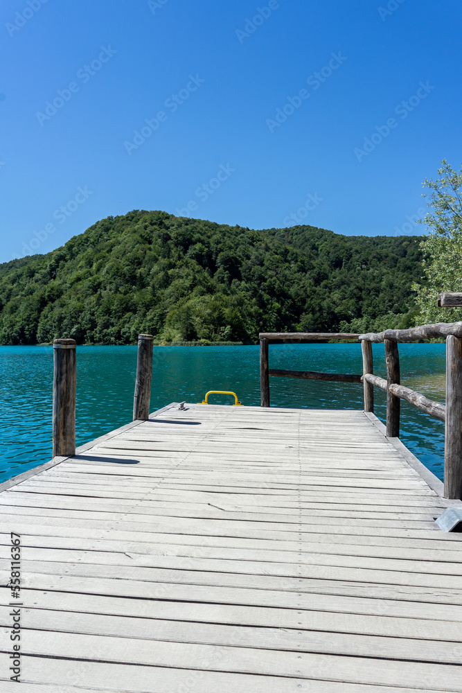 Naklejka premium Plitvice National Park, where the beautiful natural environment is well preserved