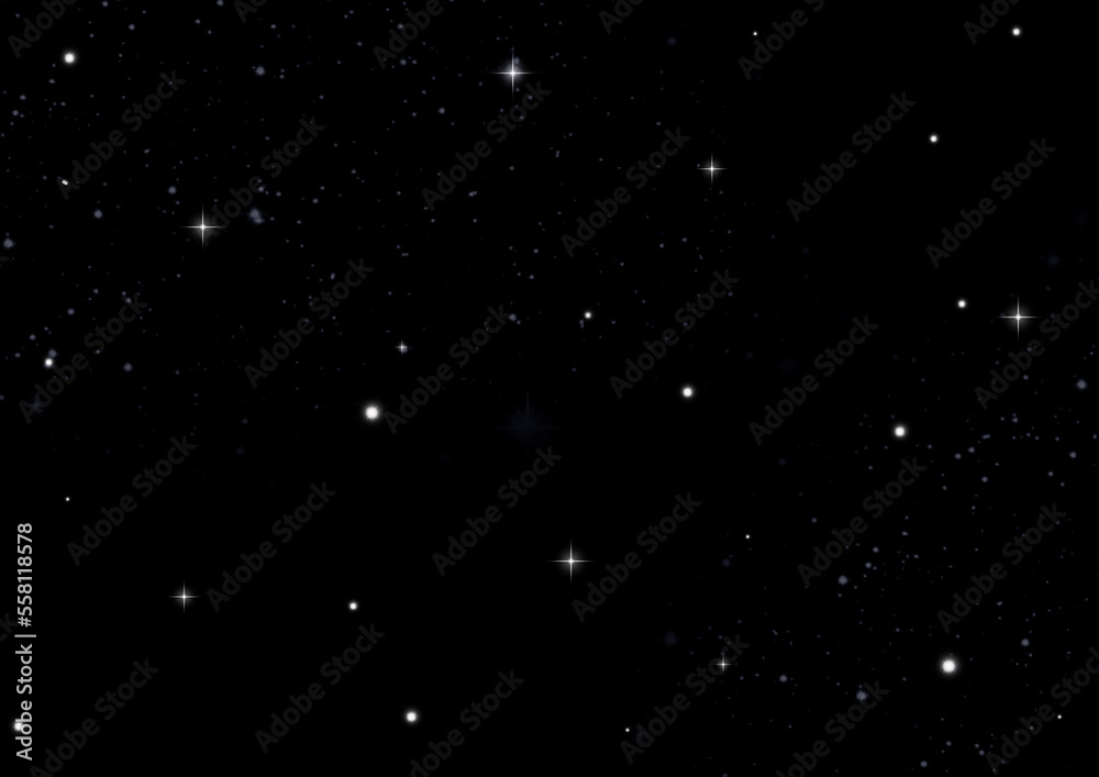 galaxy in a free space. 3D rendering