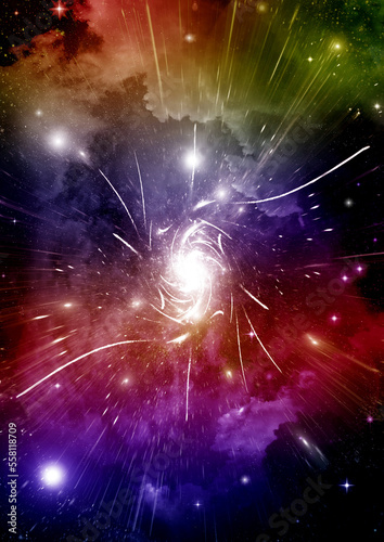 Obraz na płótnie galaxy in a free space. 3D rendering w salonie