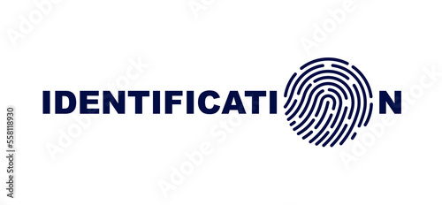 Finger print vector simple logo or icon, incognito man concept, unidentified person, people search, biometric identification.