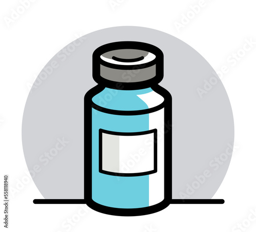 Vaccination theme vector illustration of a ampules isolated over white, epidemic or pandemic coronavirus covid 19 or flu or SARS or any other vaccine, pharmacology concept.