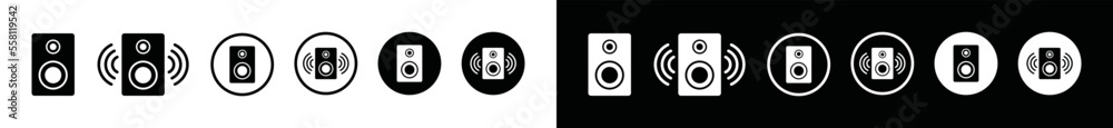Loudspeaker audio icon. Speakers icon with sound wave sign symbol. Music speakers icon for apps and websites, vector illustration Loudspeaker audio icon. Speakers icon with sound wave sign symbol. Music speakers icon for apps and websites, vector illustration