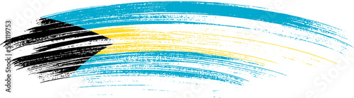 Bahamas  flag with brush paint textured isolated  on png or transparent background,Symbol Bahamas,template for banner,advertising ,promote, design,vector,top  win sport country