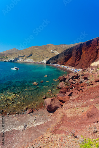Red Beach auf der Insel Santorini  Griechenland