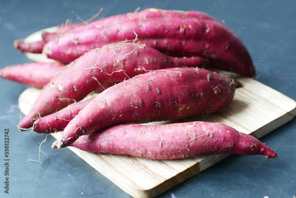 Close up of raw sweet potato in a bowl Close up of raw sweet potato in a bowl