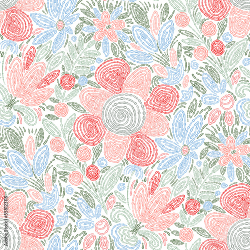 Seamless pattern - decorative  embroidery