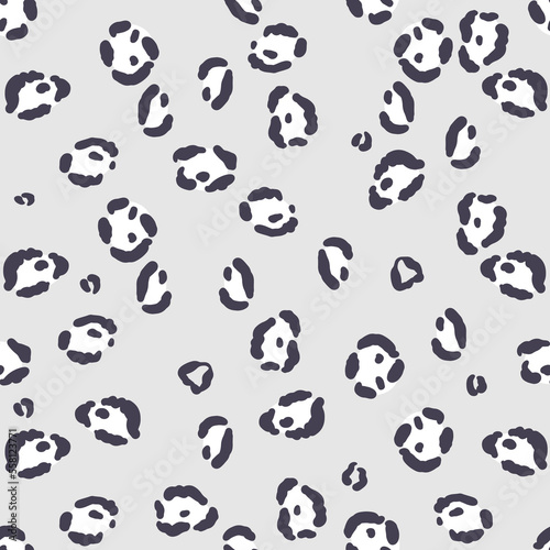 Cheetah spots. Seamless vector pattern with animal skin print theme 