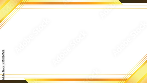 Elegant border frame. Abstract elegant gold border. Abstract polygonal pattern luxury black and gold.
