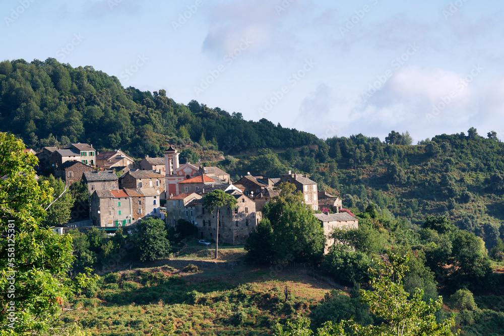 Talasani village in Upper Corsica mountain