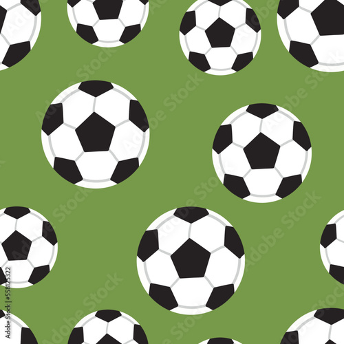 Soccer football ball. Seamless pattern with vector illustration with sport theme 