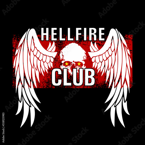 Foto vector hellfire club image stylish design