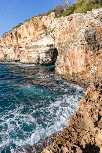 Beaches, cliffs and coves in the Mediterranean Sea on the island of Mallorca Spain. Palma de Mallorca. © Jhon Gracia